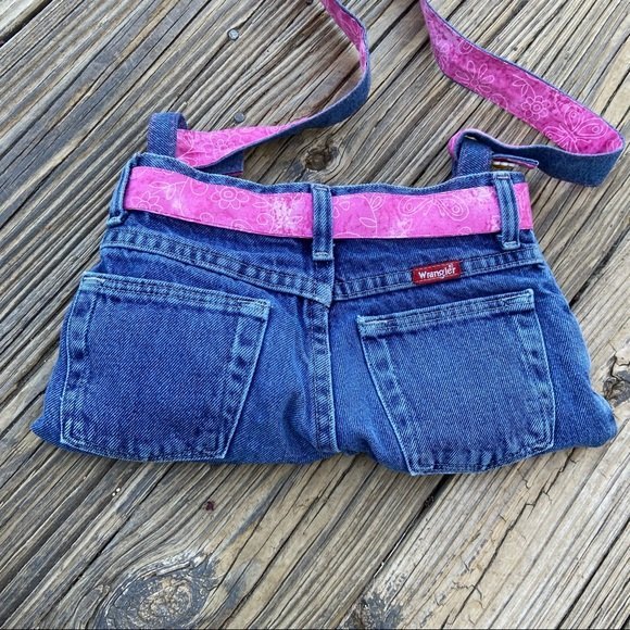 Vintage Y2K Wrangler Denim Jean Shorts Shoulder Crossbody Bag - Picture 10 of 13